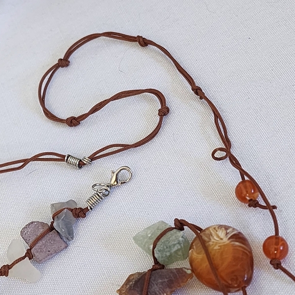 Natural Stone and Raw Crystal String Waist Chain Belt or Necklace - Picture 8 of 10